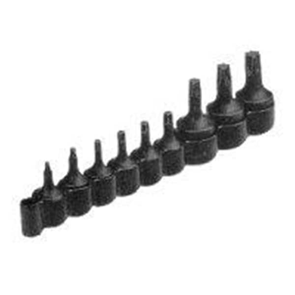 Tool Time 9 Piece 1/4 and 3/8 Inch Drives Torx Socket Set TO2566336 Zoro